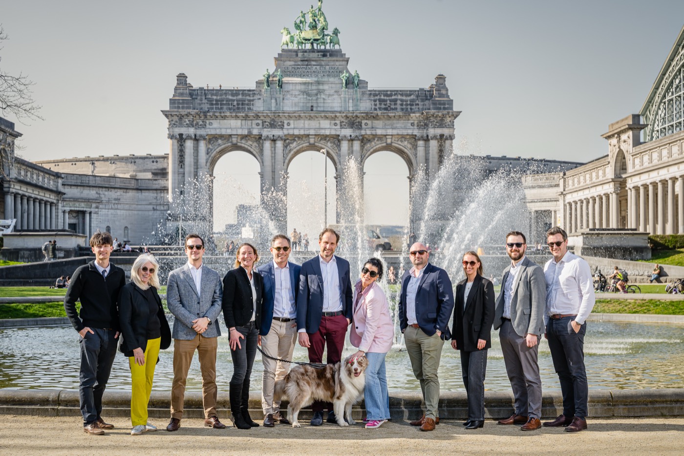 L’équipe Sorimo au parc du Cinquantenaire